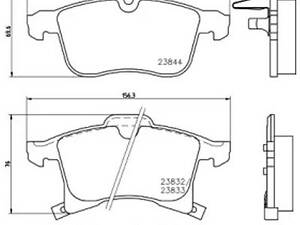 Комплект гальмівних колодок на Adam, Astra G, Astra H, Combo, Corsa C, Corsa D, Meriva, Zafira, Zafira A, Zafira B