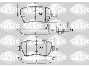 Комплект тормозных колодок на Agila, Captur, Clio, Dokker, Duster, Kangoo, Lodgy, Logan, Micra, Modus, Note, Splash, ...