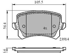 Комплект тормозных колодок на Alhambra, C-Class, Passat B6, Passat B7, Passat CC, Q3, Sharan, Tiguan