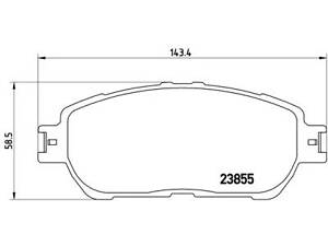 Комплект гальмівних колодок на Alphard, Avalon, Camry, ES, Previa