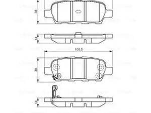 Комплект гальмівних колодок на Altima, Cube, EX, FX, G, Grand Vitara, Juke, Koleos, Leaf, Murano, NV200, Pathfinder, P...