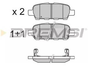 Комплект тормозных колодок на Altima, Cube, G, Juke, Kizashi, Koleos, Qashqai, Tiida, X-Trail