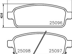 Комплект тормозных колодок на Ampera, Astra J, Cascada, Cruze, Mokka, Orlando, Trax, Volt, Zafira C