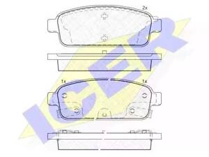 Комплект гальмівних колодок на Ampera, Astra J, Cascada, Cruze, Mokka, Orlando, Trax, Volt, Zafira C