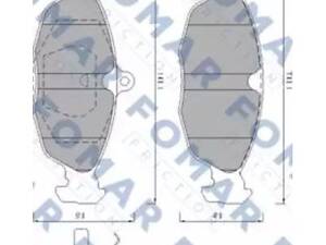 Комплект гальмівних колодок Astra F, Combo, Corsa B, Corsa C, Nexia, Tigra, XJ