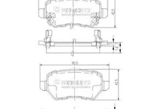 Комплект гальмівних колодок на Astra G, Astra H, Astra J, Ceed, Combo, Corsa C, I30, Meriva, ProCeed, Tivoli, Venga, X...