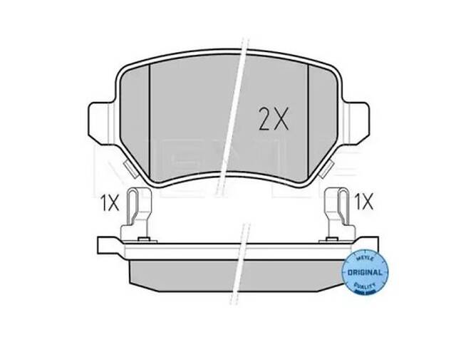 Комплект тормозных колодок на Astra G, Astra H, Combo, Meriva, Venga, Zafira A, Zafira B, Zafira C