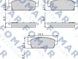 Комплект гальмівних колодок на Astra J, Cascada, Cruze, Mokka, Orlando, Zafira C