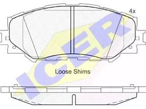 Комплект тормозных колодок на Auris, Corolla, Prius, Rav 4, Trezia, Urban Cruiser, Verso, Voyager, Yaris