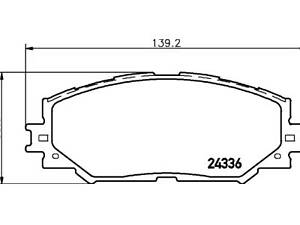 Комплект гальмівних колодок Auris, Corolla, Rav 4, Trezia, Urban Cruiser, Verso, Yaris