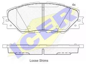 Комплект тормозных колодок на Auris, Prius, Rav 4