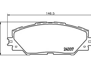 Комплект тормозных колодок на Auris, Prius, Rav 4