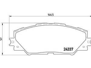 Комплект тормозных колодок на Auris, Prius, Rav 4