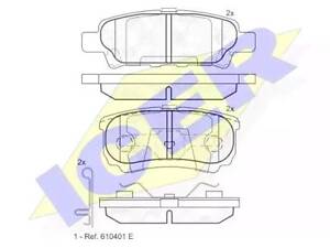 Комплект тормозных колодок на Avenger, Caliber, Compass, Lancer, Outlander, Patriot, Sebring