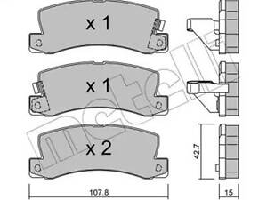 Комплект тормозных колодок на Avensis, Camry, Carina, Celica, RX