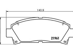 Комплект тормозных колодок на Avensis, Carina, Corolla