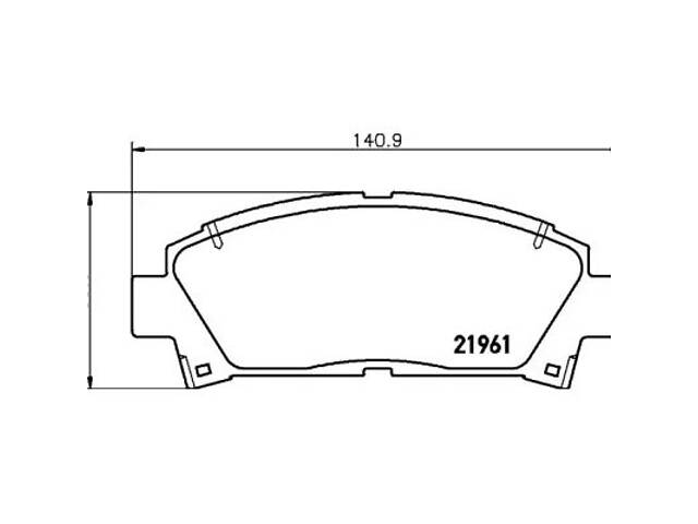 Комплект гальмівних колодок на Avensis, Carina, Corolla