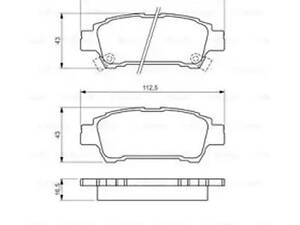 Комплект тормозных колодок на Avensis, Previa
