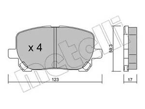 Комплект гальмівних колодок на Avensis