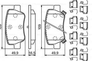 Комплект гальмівних колодок на Avensis