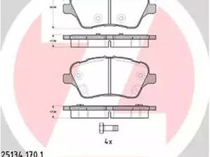 Комплект гальмівних колодок на B-MAX, Fiesta