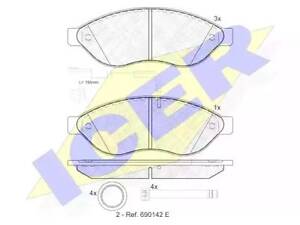 Комплект гальмівних колодок на Boxer, Ducato, Jumper