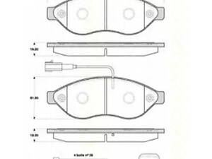 Комплект тормозных колодок на Boxer , Ducato, Jumper