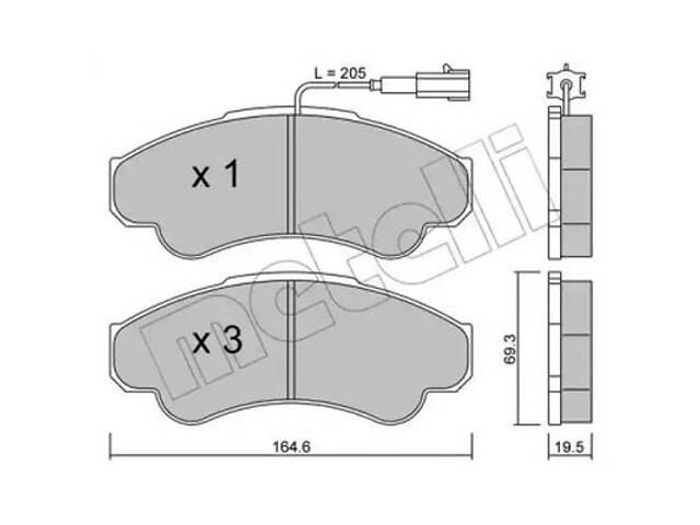 Комплект гальмівних колодок на Boxer, Ducato, Jumper