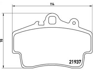 Комплект тормозных колодок на Boxster, Cayman