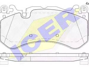 Комплект гальмівних колодок на C-Class, CLK-Class, CLS-Class, E-Class, GL-Class, GLE-Class, GLS-Class, M-Class, Partne...