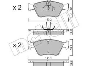 Комплект гальмівних колодок C-Class, CLK-Class, E-Class, SLK-Class