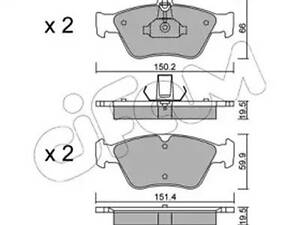 Комплект гальмівних колодок C-Class, CLK-Class, E-Class, SLK-Class