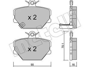 Комплект гальмівних колодок на Cabrio, City, Crossblade, Fortwo, Roadster