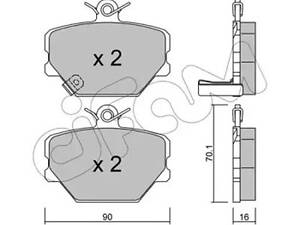 Комплект гальмівних колодок на Cabrio, City, Crossblade, Fortwo, Roadster