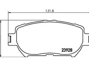 Комплект тормозных колодок на Camry