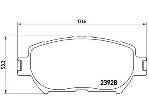 Комплект тормозных колодок на Camry