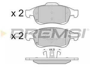 Комплект гальмівних колодок на Captur, Dokker, Duster, Fluence, Grand Scenic, Lodgy, Megane, Modus, Pathfinder, Scenic