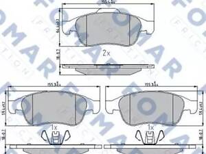 Комплект гальмівних колодок на Captur, Dokker, Duster, Fluence, Lodgy, Megane, Scenic