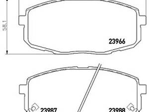 Комплект гальмівних колодок Carens, Ceed, I30, ProCeed