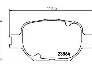 Комплект гальмівних колодок на Celica, Corolla, Crown, Verossa, Vista