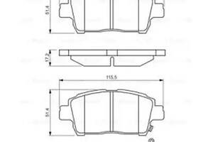 Комплект тормозных колодок на Celica, Corolla, Prius, Yaris