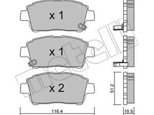 Комплект гальмівних колодок на Celica, Corolla, Prius, Yaris