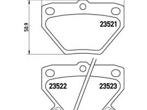 Комплект тормозных колодок на Celica, Corolla, Prius, Yaris