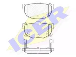 Комплект гальмівних колодок на Cerato, Coupe, Elantra, Lantra