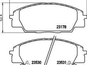 Комплект гальмівних колодок Civic, S2000