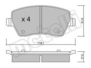 Комплект гальмівних колодок на Clio, Dokker, Duster, Kangoo, Lodgy, Logan, Micra, Modus, Note, Zoe