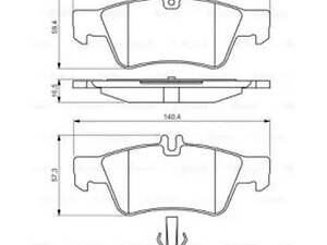 Комплект гальмівних колодок CLS-Class, E-Class, S-Class, SL-Class