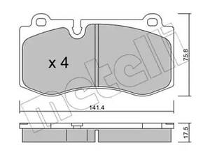 Комплект гальмівних колодок CLS-Class, E-Class, S-Class, SL-Class