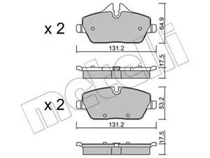 Комплект гальмівних колодок на Clubman, Clubvan, Mini, Roadster, Seria 1