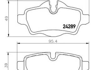 Комплект тормозных колодок на Clubman, Clubvan, Mini, Roadster